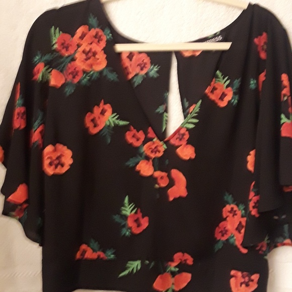 New Express Cropped Blouse - Picture 1 of 2